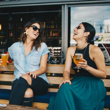 Group of women enjoying their weekend at the bar